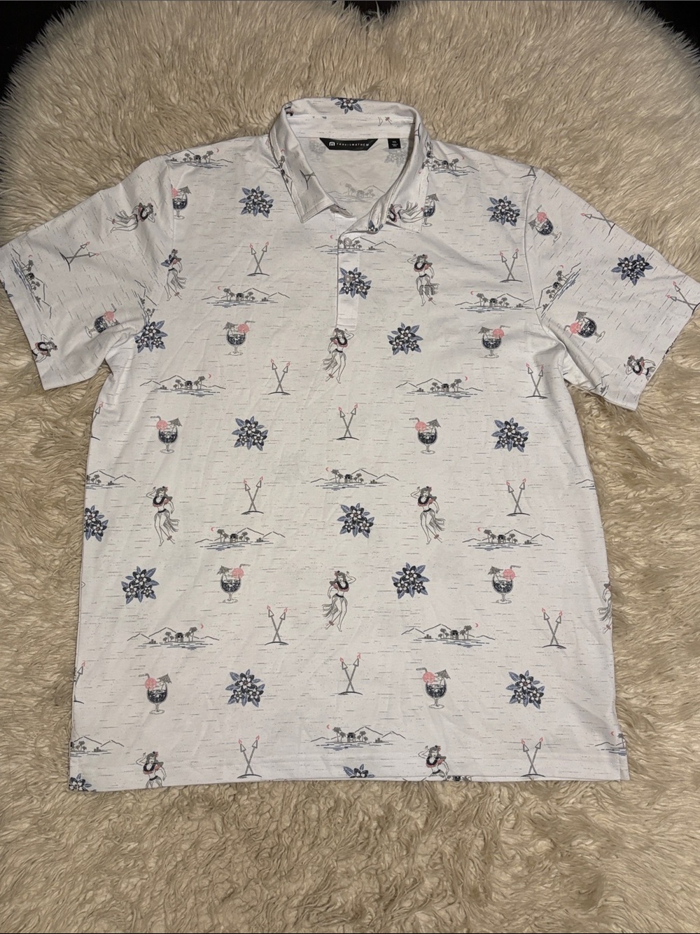 Hula print polo 👕 tee